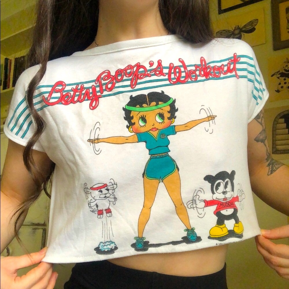 80’s Vintage Betty Boop crop top